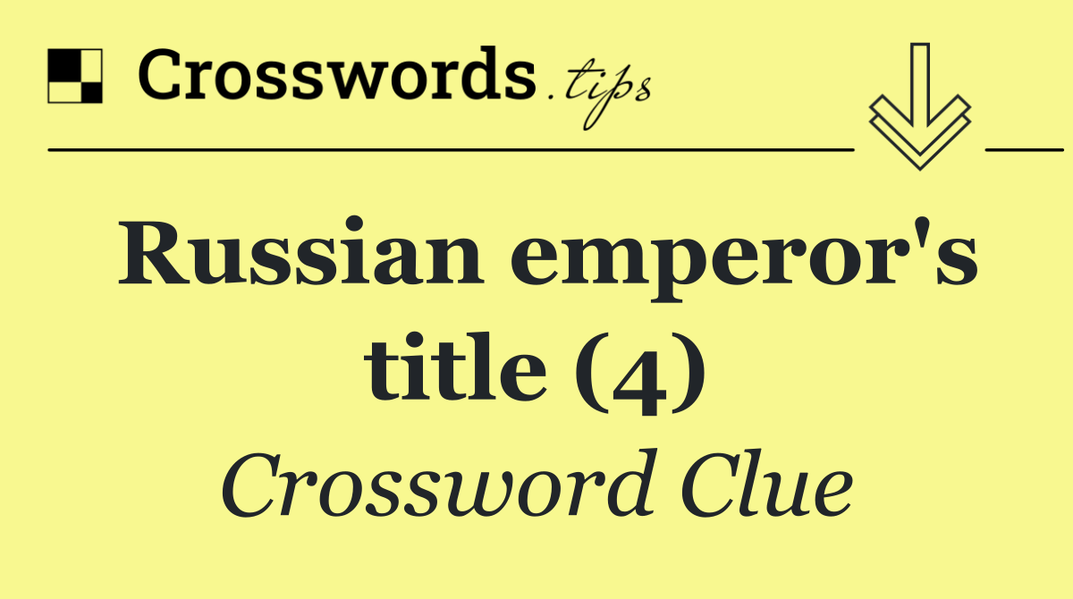 Russian emperor's title (4)