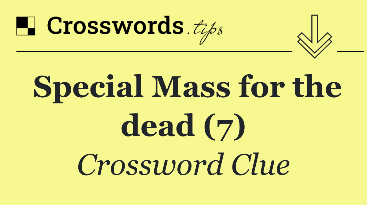 Special Mass for the dead (7)