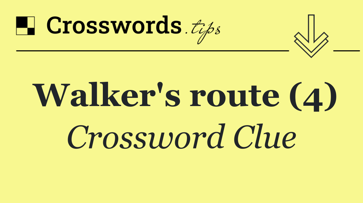 Walker's route (4)