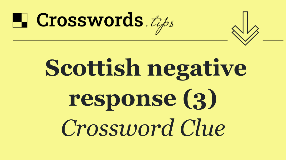 Scottish negative response (3)