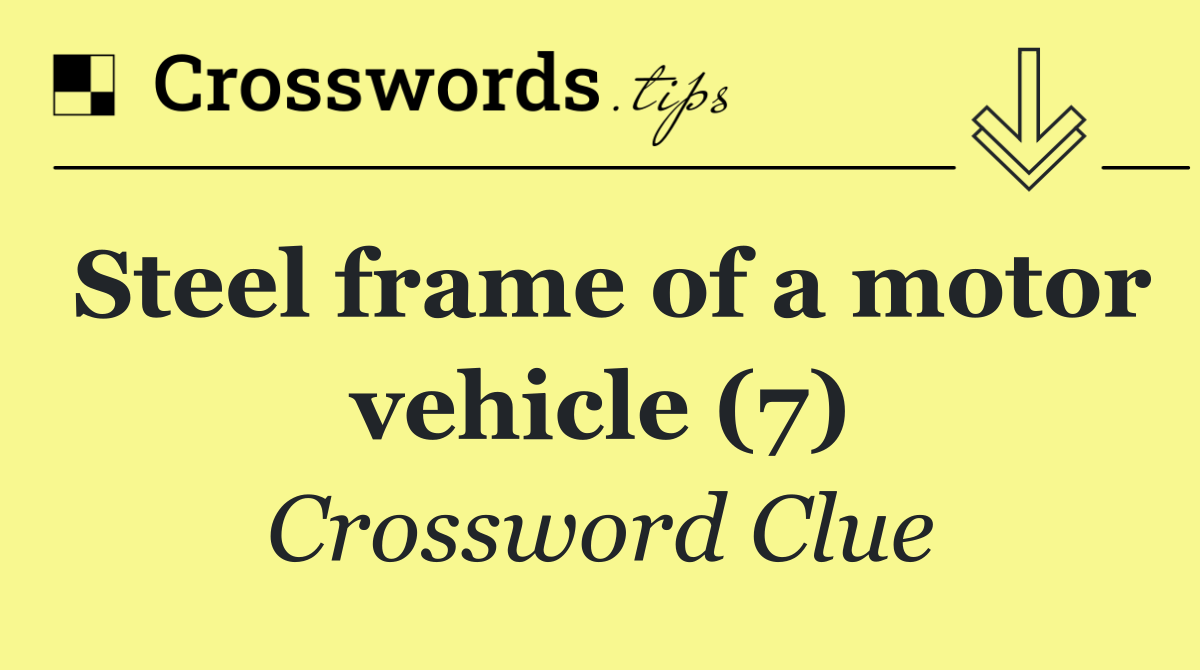 Steel frame of a motor vehicle (7)