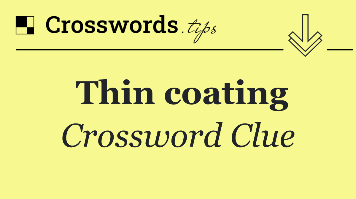 Thin coating