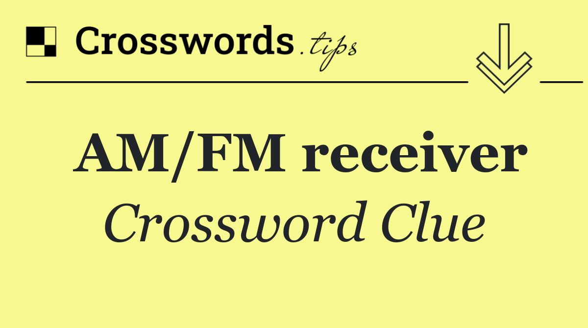 AM/FM receiver