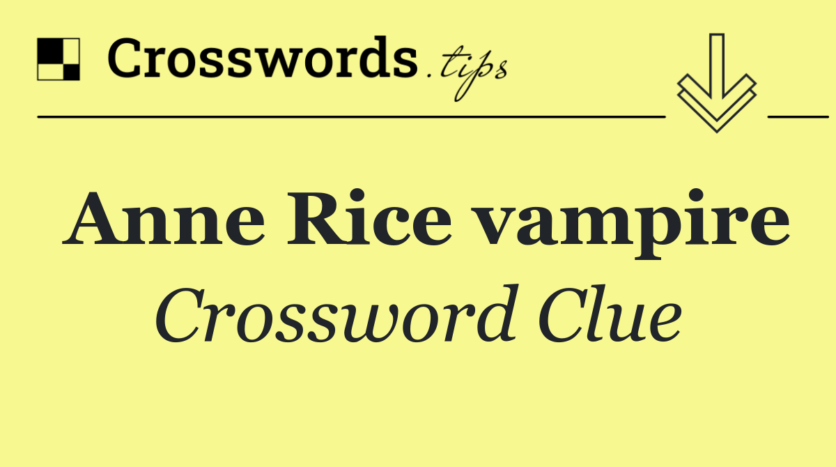 Anne Rice vampire