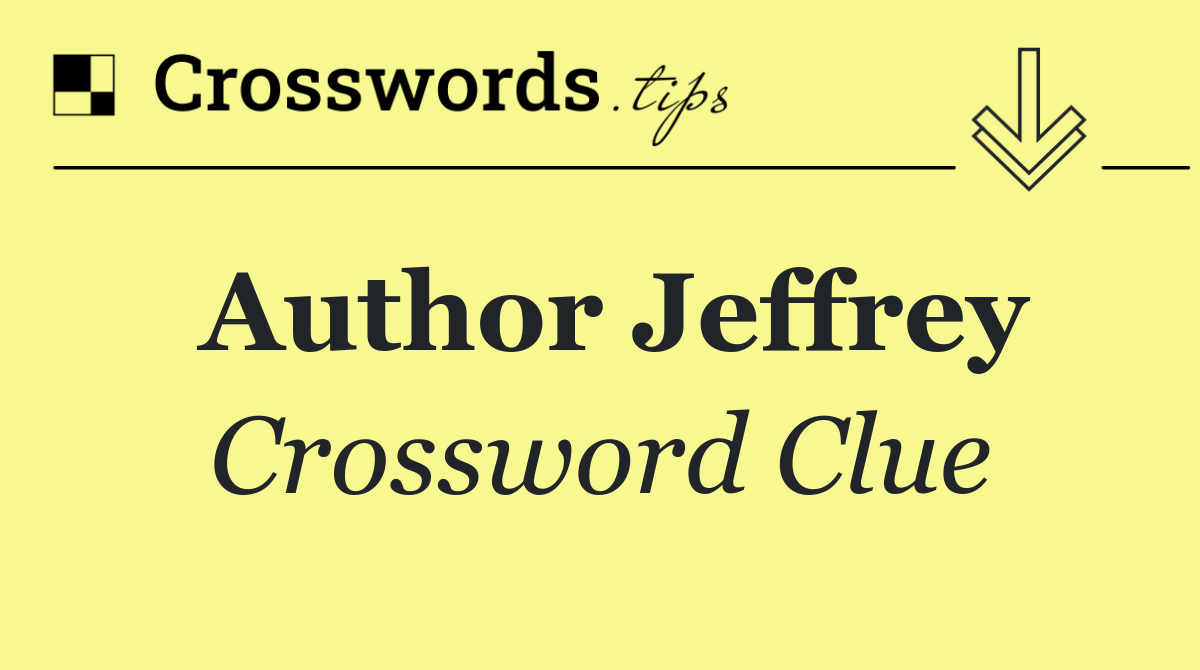 Author Jeffrey