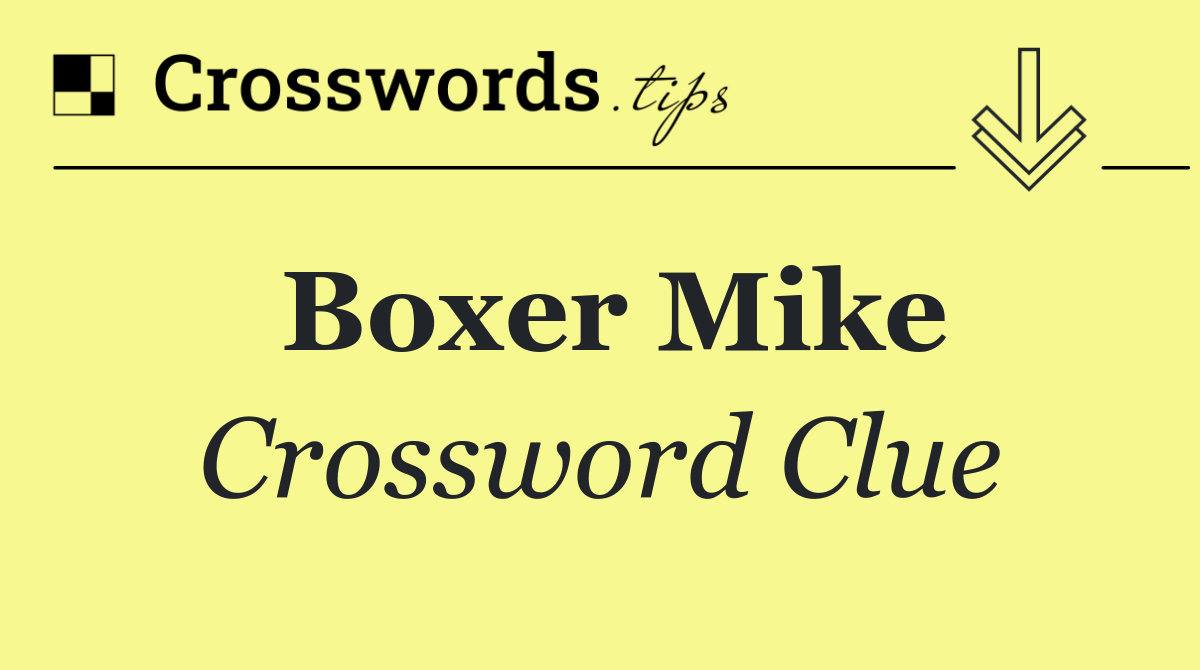 Boxer Mike