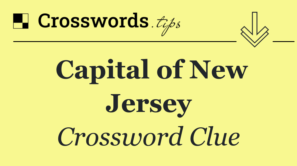 Capital of New Jersey