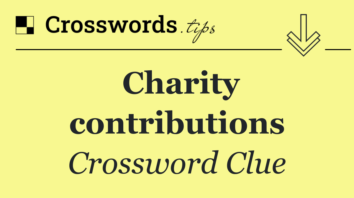 Charity contributions