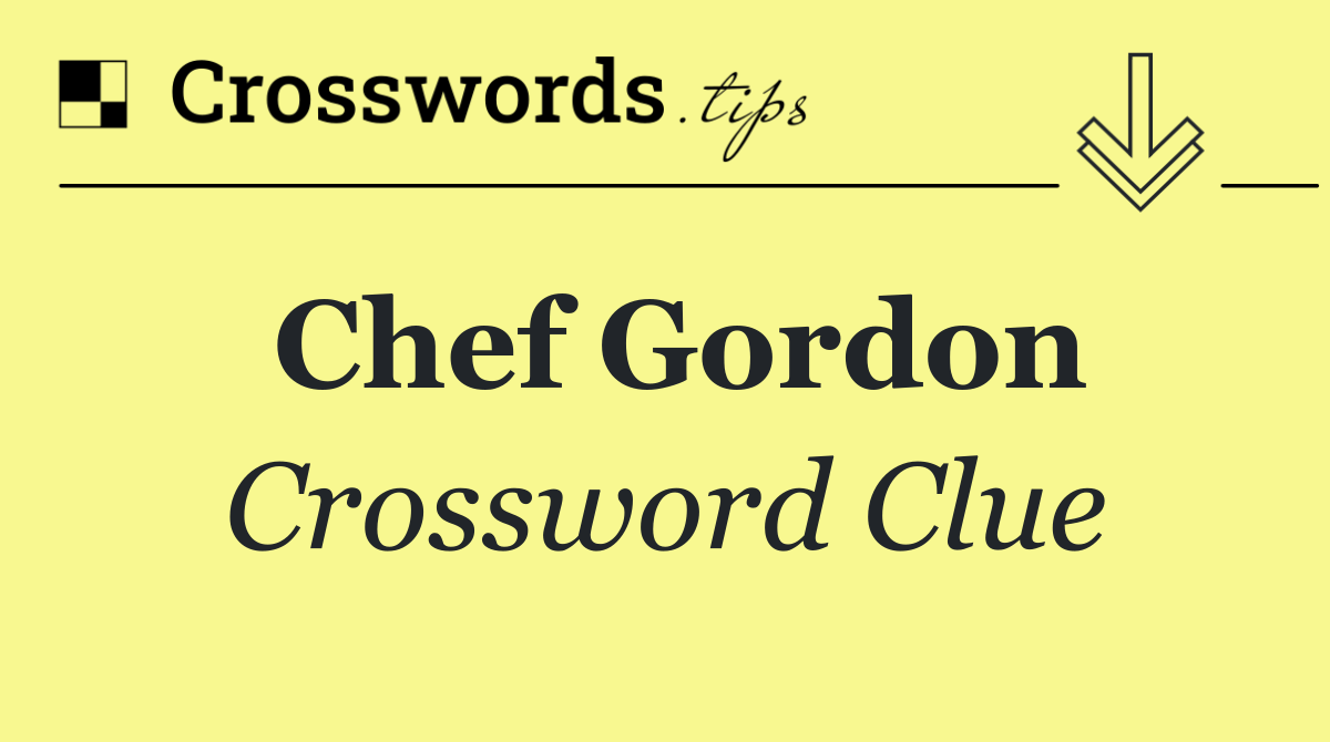 Chef Gordon