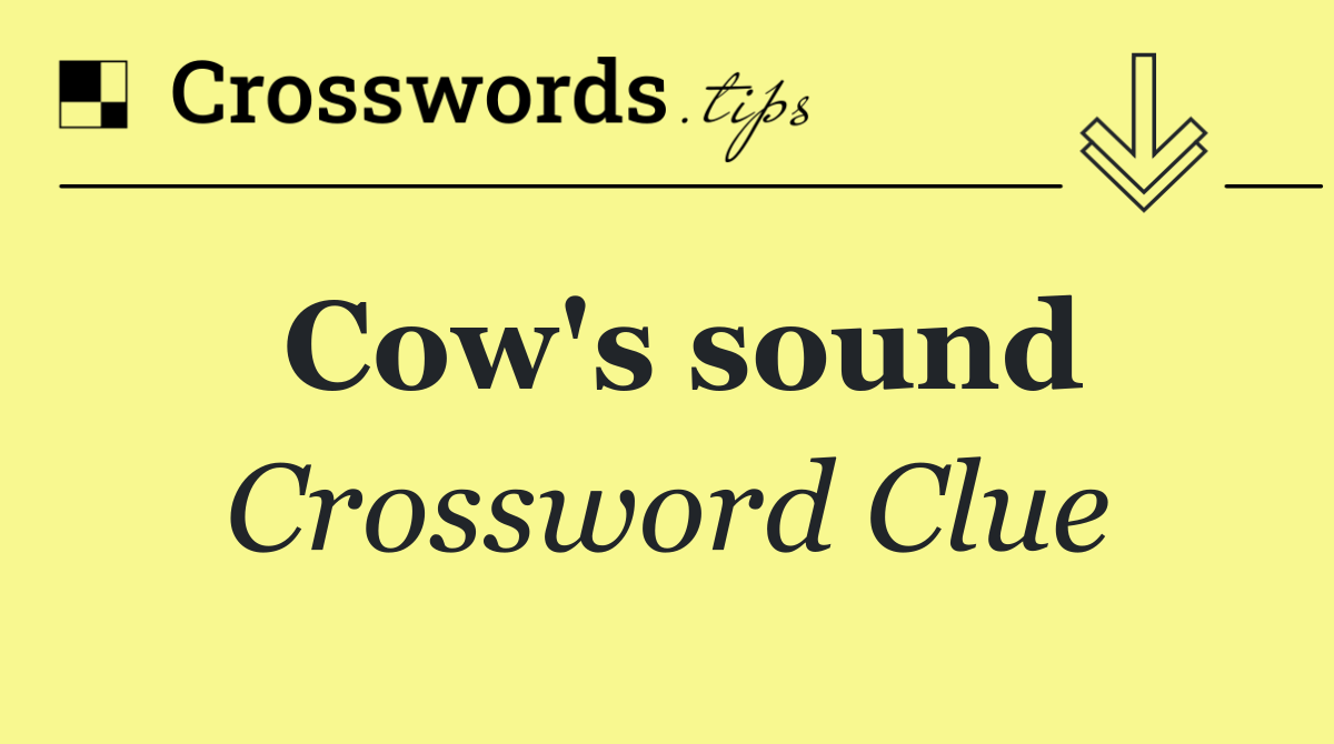 Cow's sound