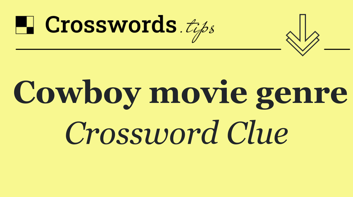 Cowboy movie genre