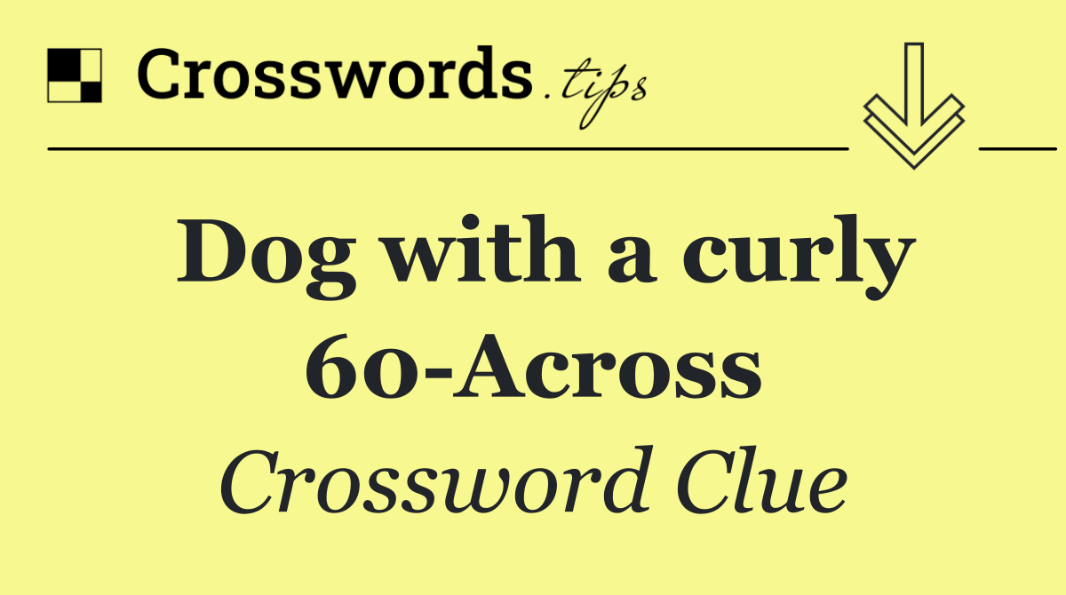 Dog with a curly 60 Across