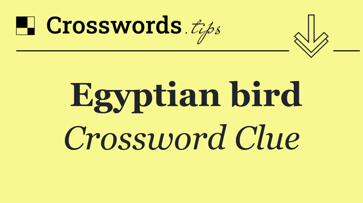 Egyptian bird