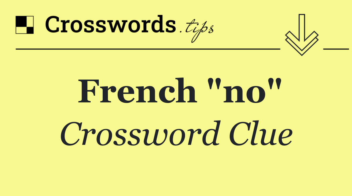 French "no"