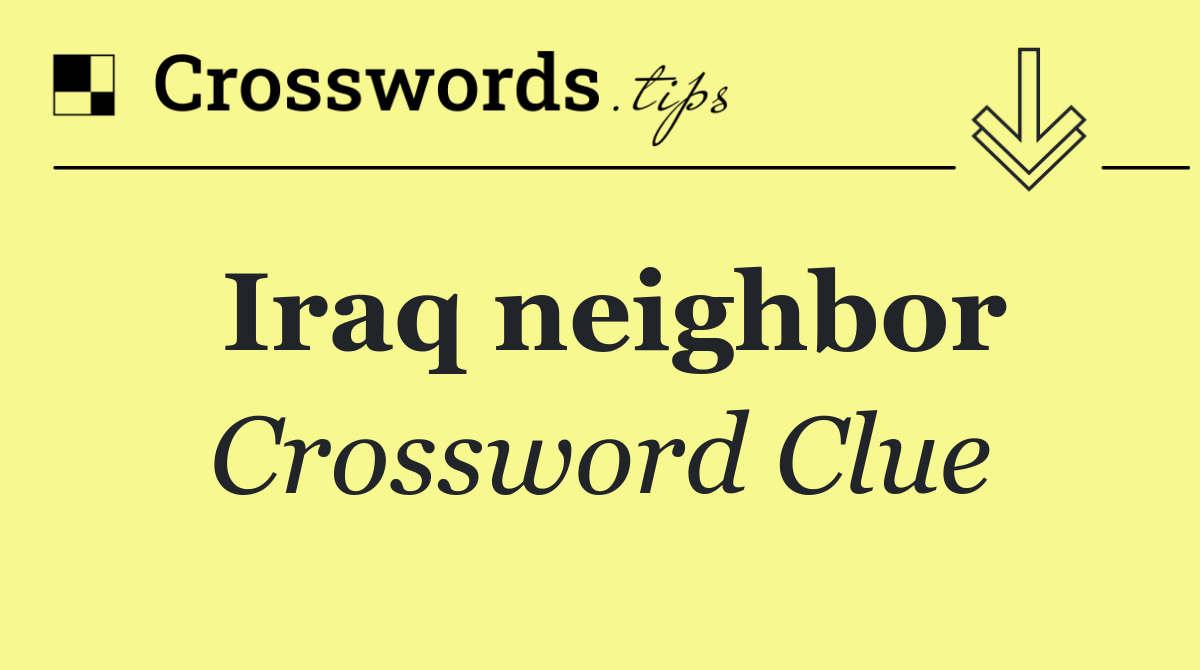 Iraq neighbor