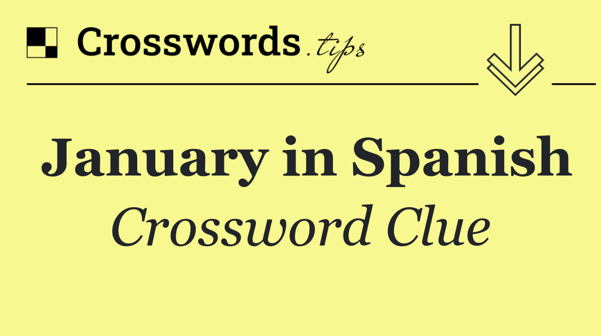 January in Spanish