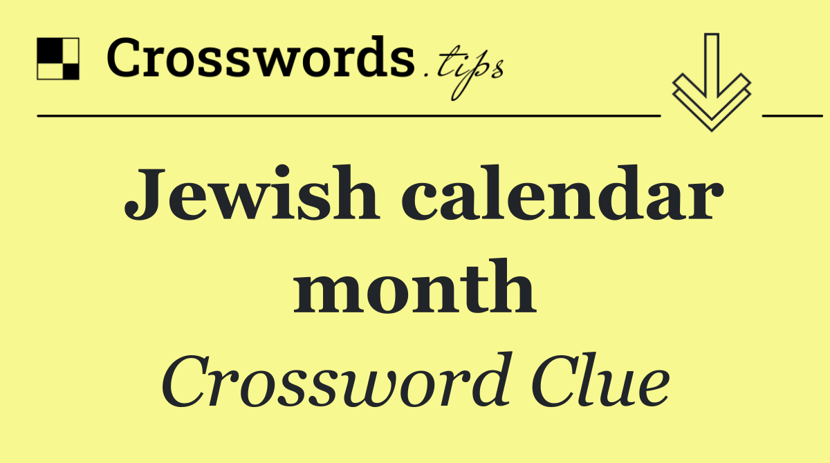 Jewish calendar month