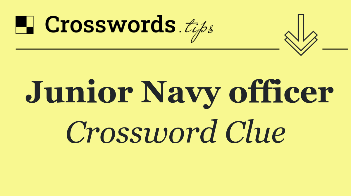 Junior Navy officer