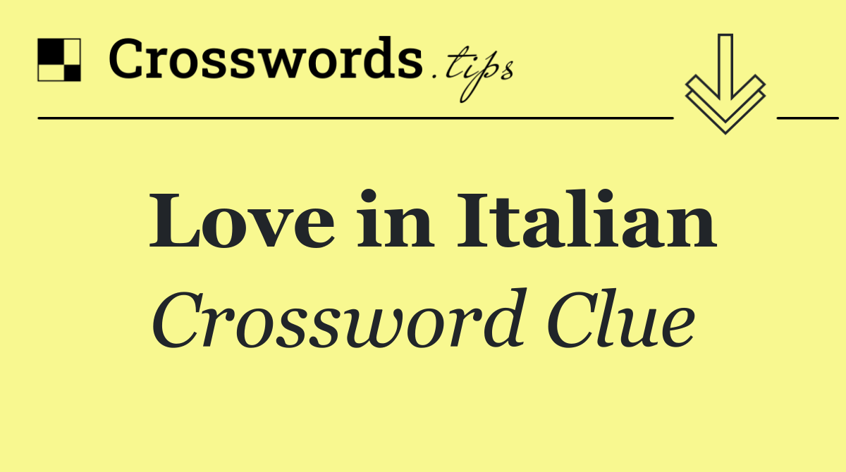 Love in Italian