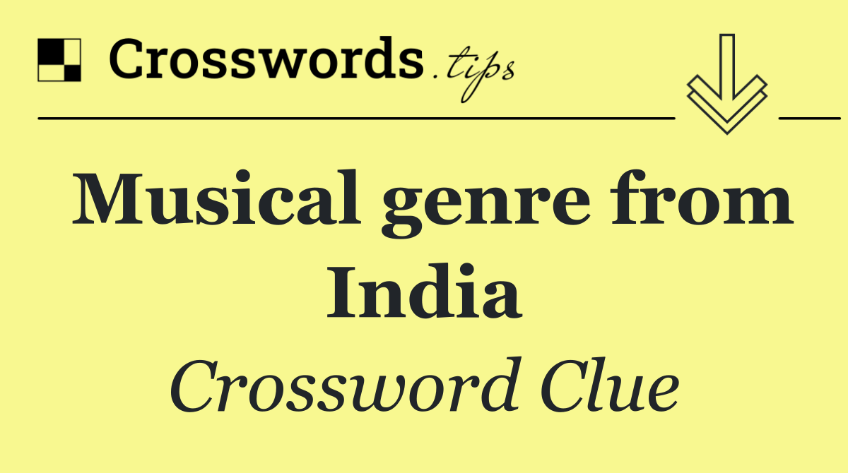 Musical genre from India