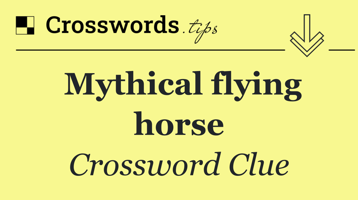 Mythical flying horse