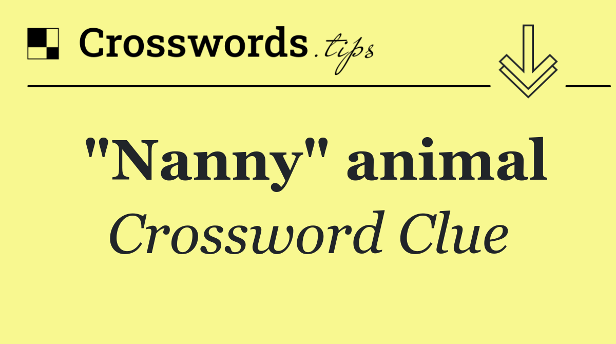 "Nanny" animal