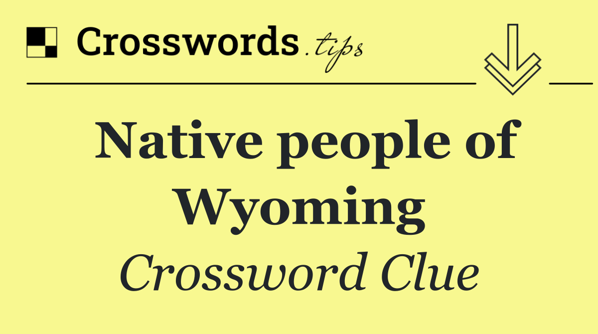 Native people of Wyoming