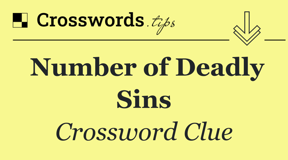 Number of Deadly Sins