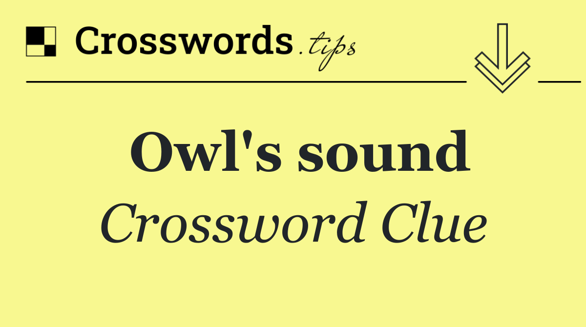 Owl's sound