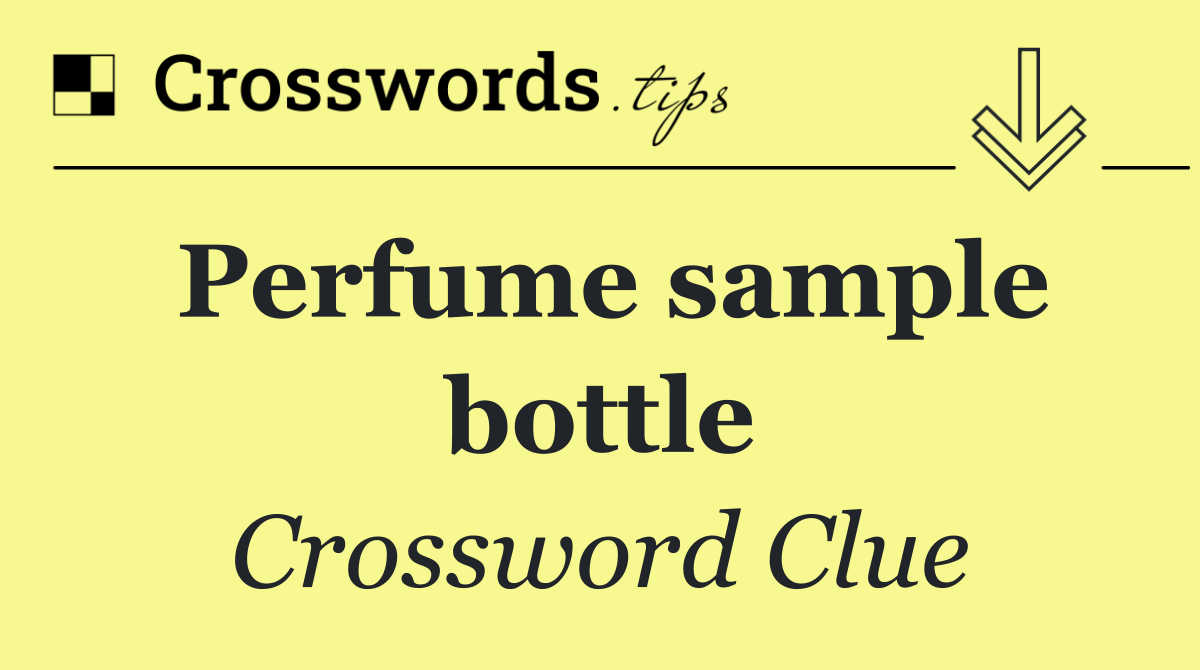 Perfume sample bottle