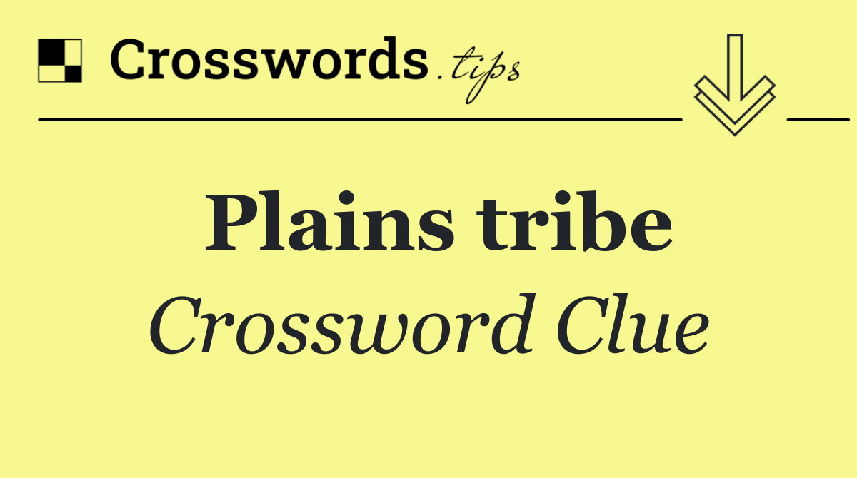 Plains tribe