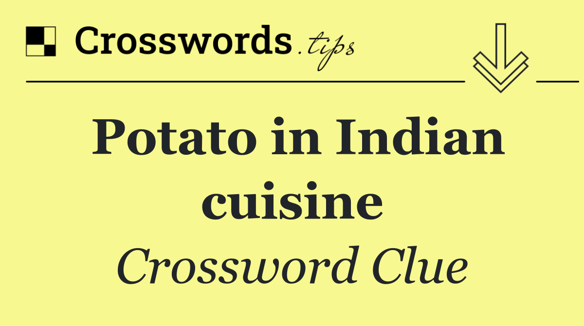 Potato in Indian cuisine