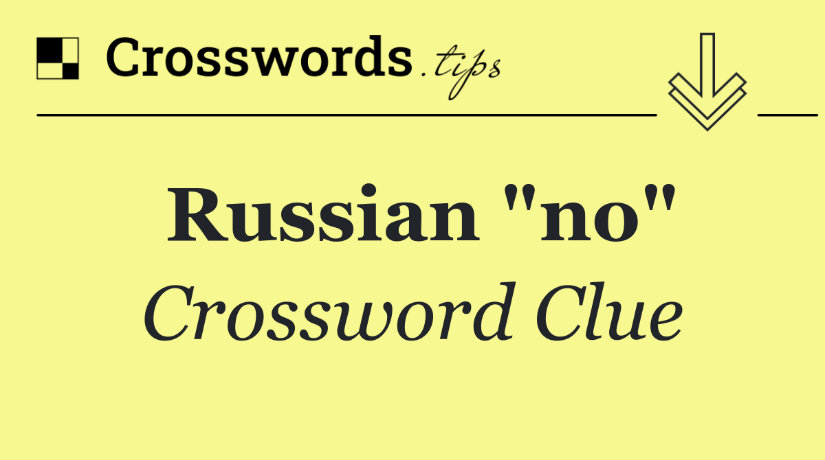 Russian "no"