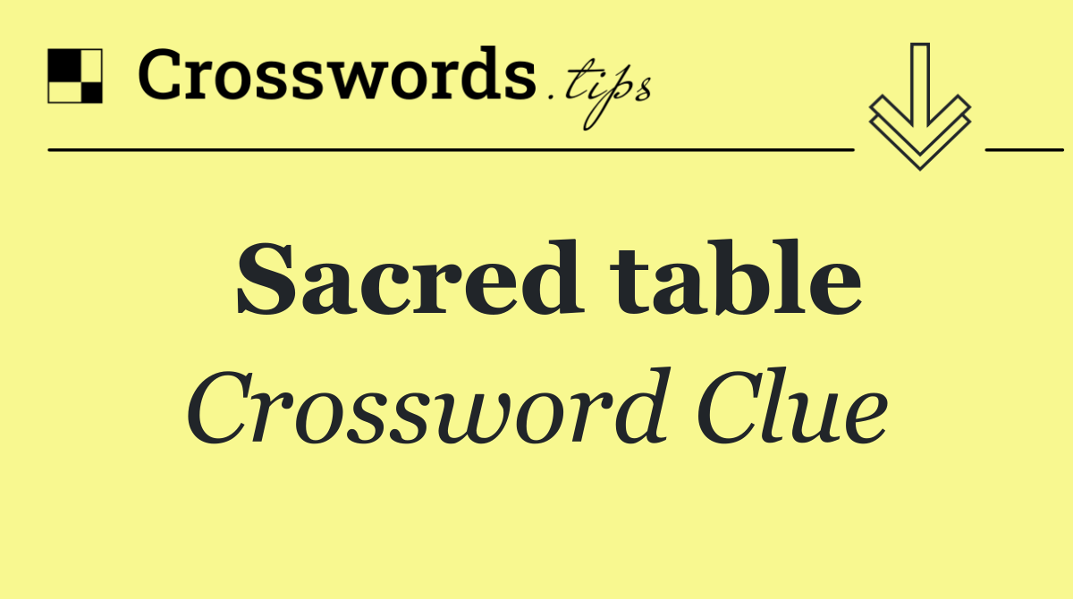 Sacred table