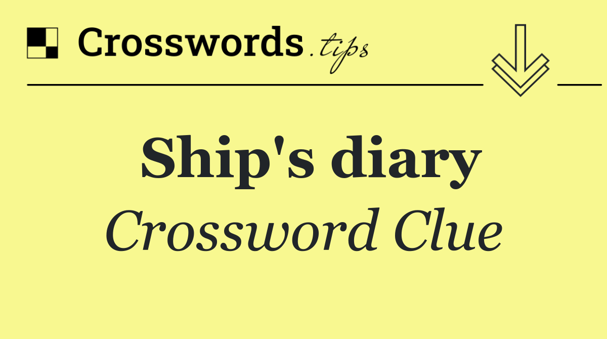 Ship's diary