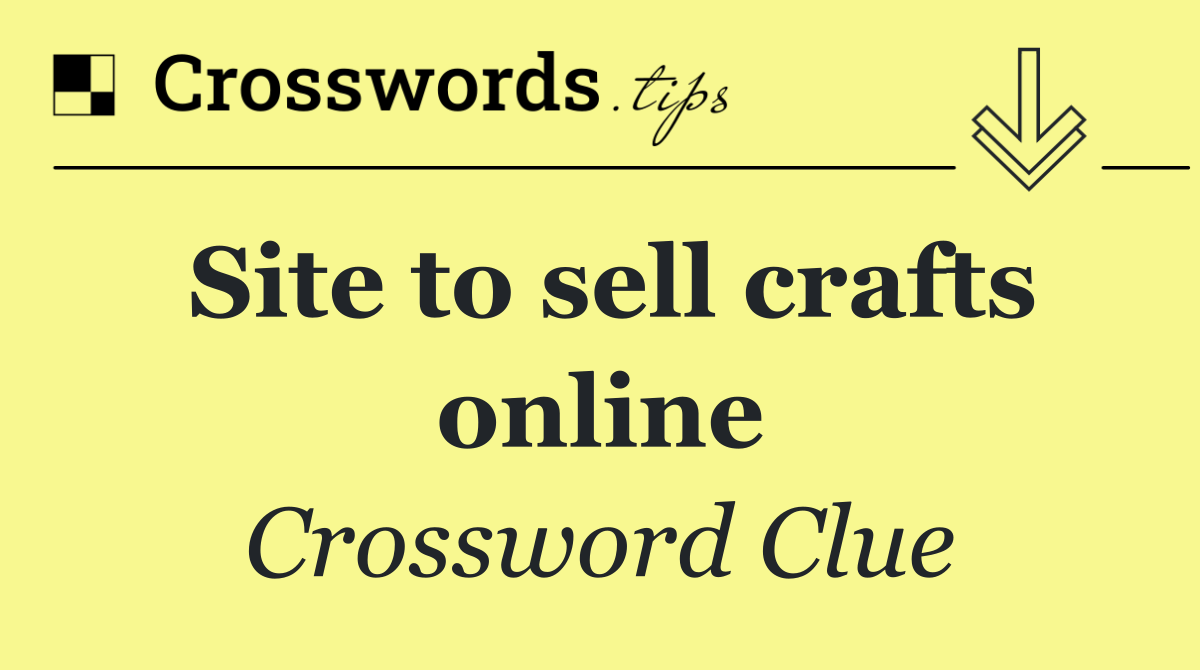 Site to sell crafts online