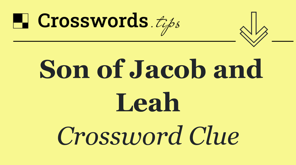 Son of Jacob and Leah