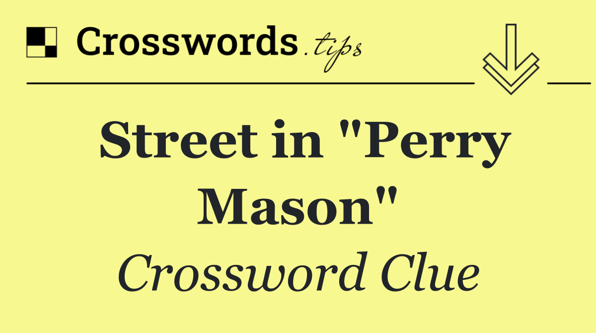 Street in "Perry Mason"