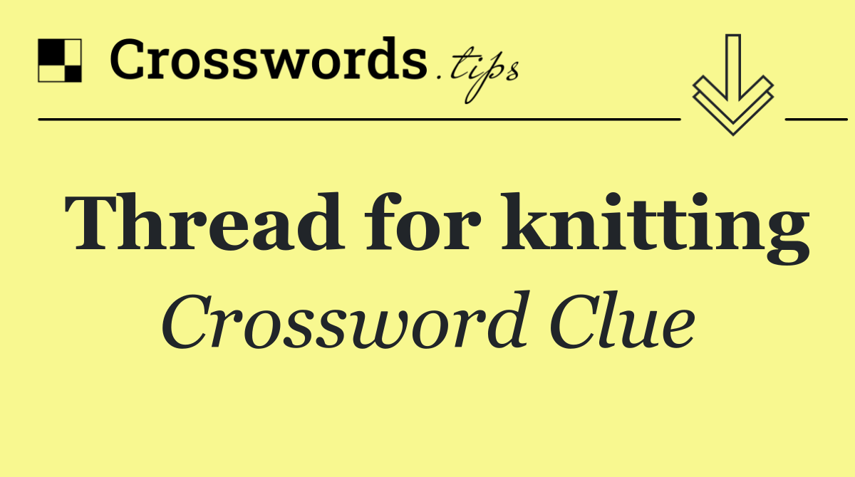 Thread for knitting