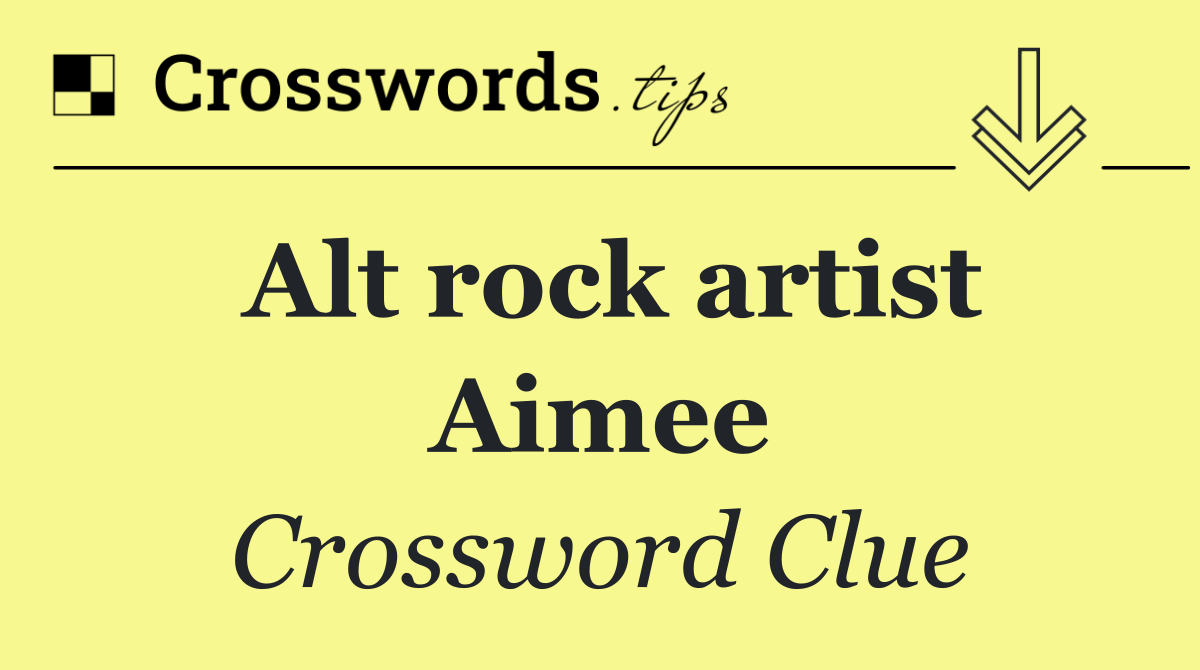 Alt rock artist Aimee