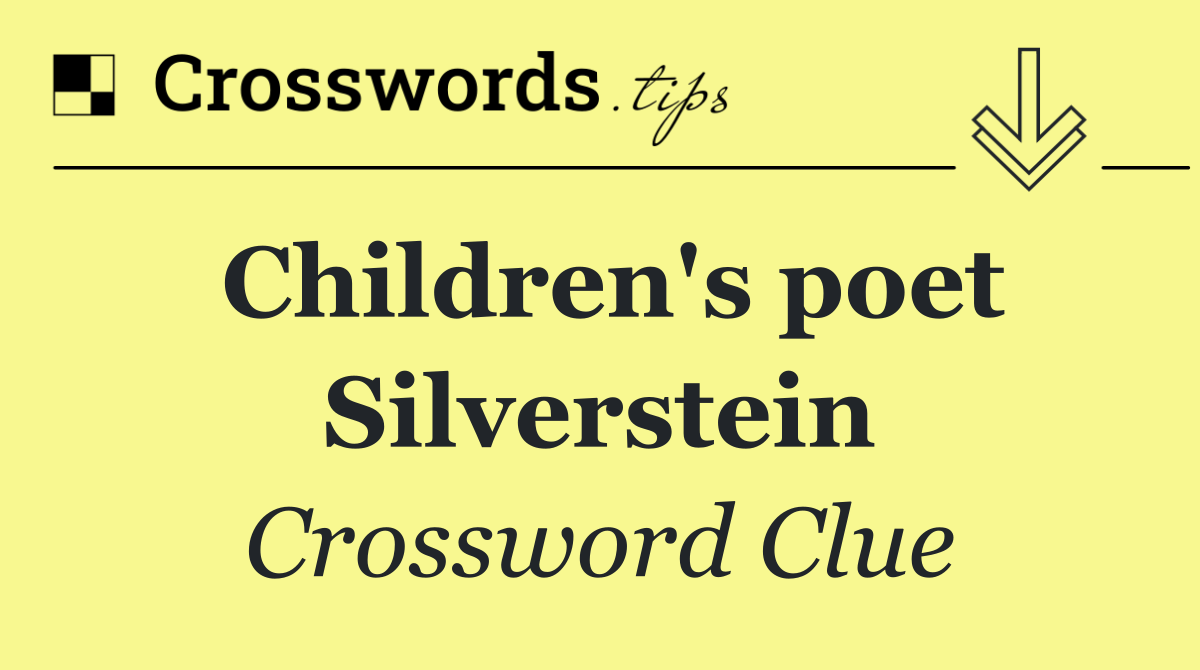 Children's poet Silverstein