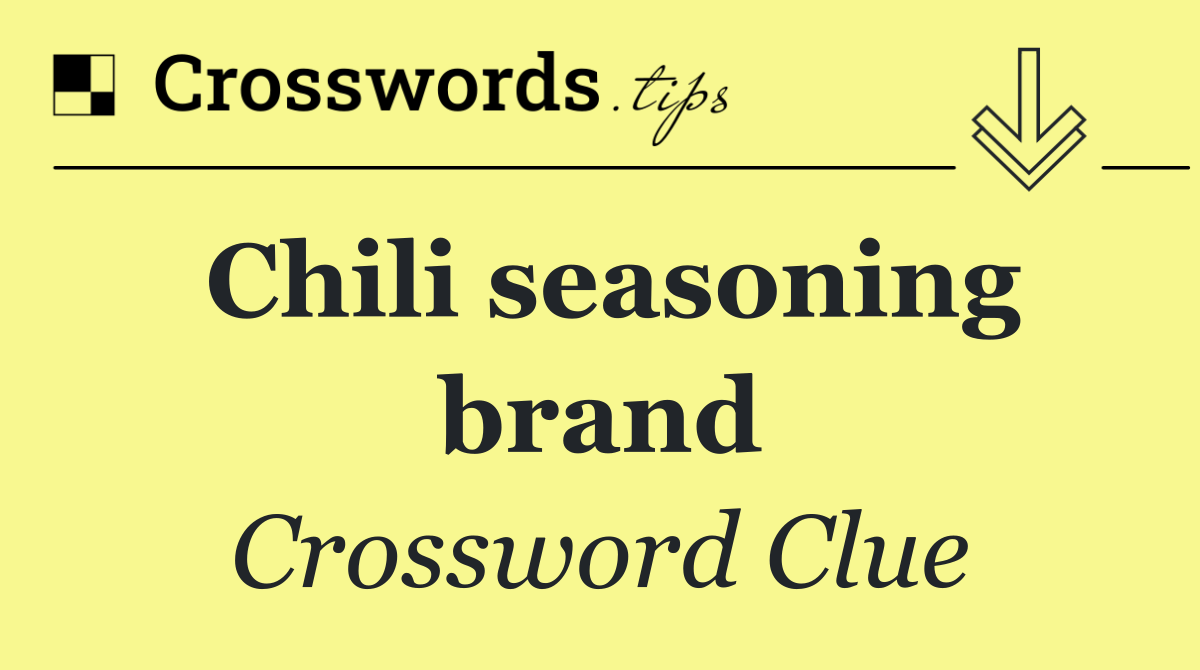 Chili seasoning brand