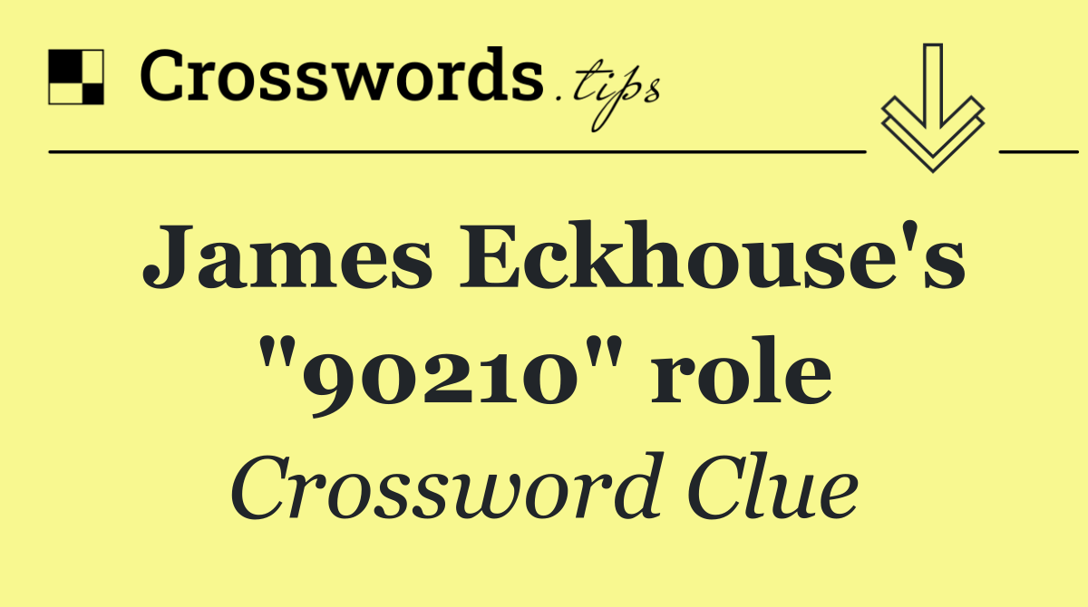 James Eckhouse's "90210" role