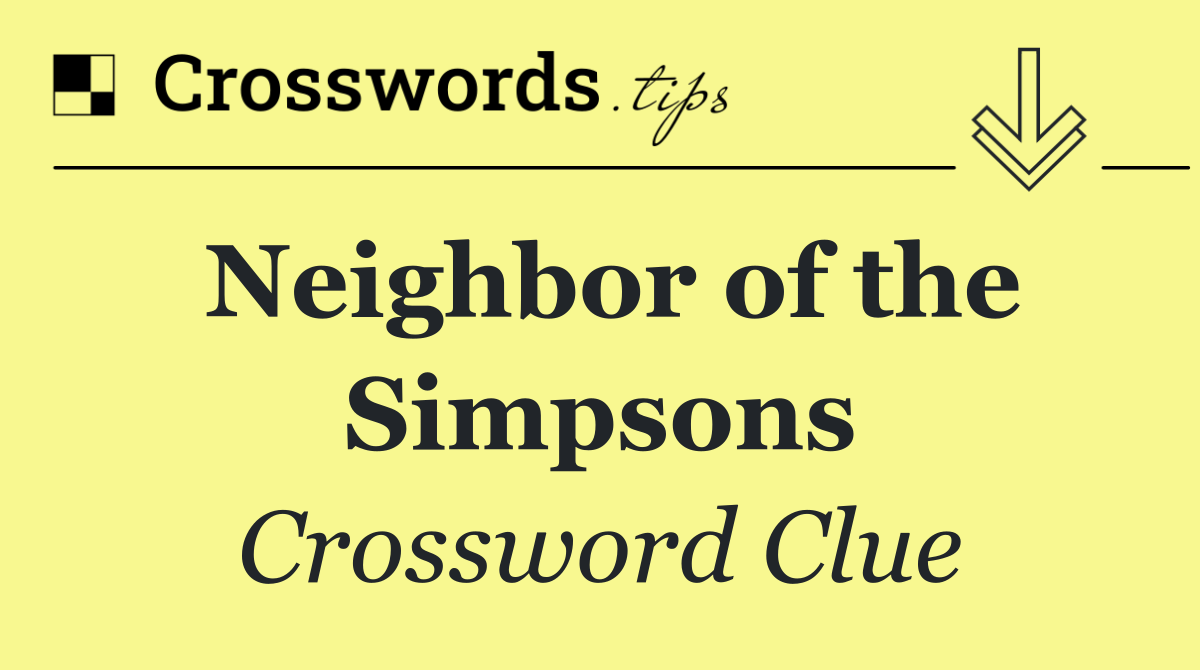 Neighbor of the Simpsons