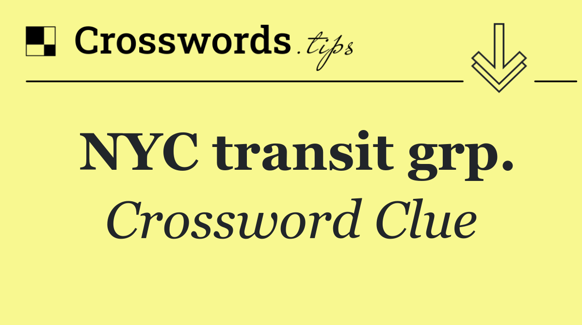 NYC transit grp.