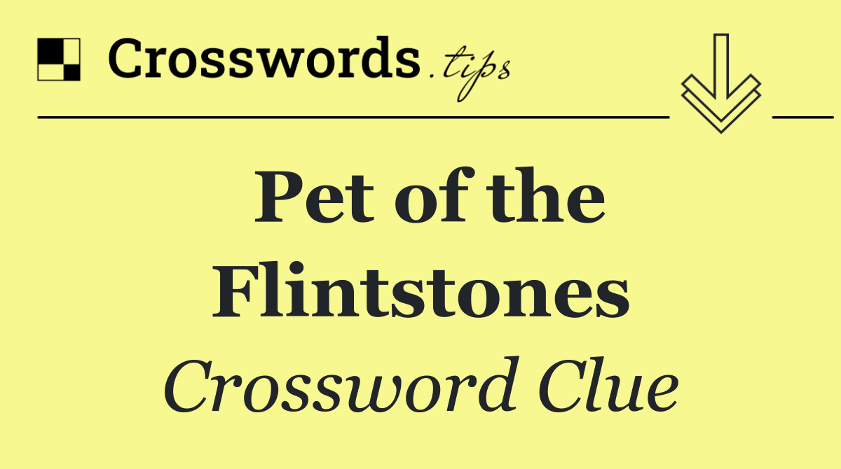 Pet of the Flintstones
