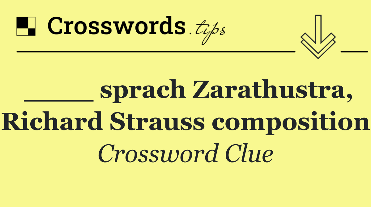 ____ sprach Zarathustra, Richard Strauss composition