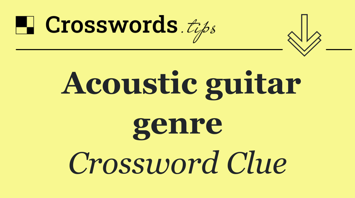 Acoustic guitar genre