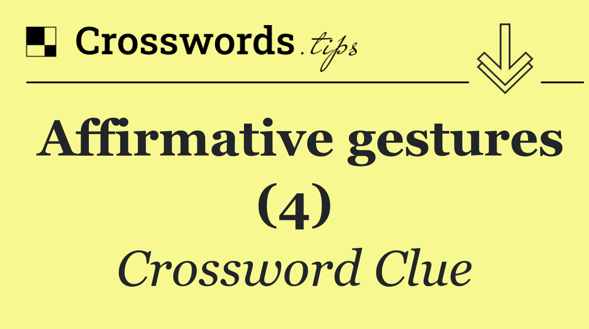 Affirmative gestures (4)