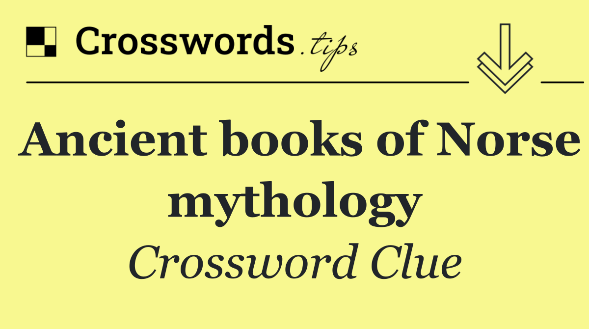 Ancient books of Norse mythology